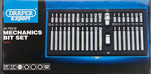 40 PC juego de puntas Torx Hex Spline puntas para mecánica de puntas XZN (Draper 33322 se 21932