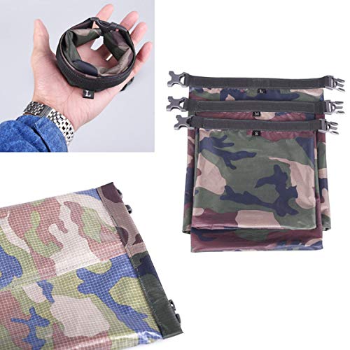 5 PCS Waterproof Camping Bag Camouflage,Tangger Bolsa de Camuflaje al Aire Libre Bolsa Impermeable para Movil Ropa Adecuado para Deportes al Aire Libre como el Rafting y la Navegación