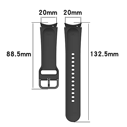 (5 unidades) Chofit correas compatibles con Samsung Galaxy Watch 4 Classic 42mm/46mm, reloj 4 40mm/44mm, correa de silicona clásica para Galaxy Watch4 Smartwatch (5A)