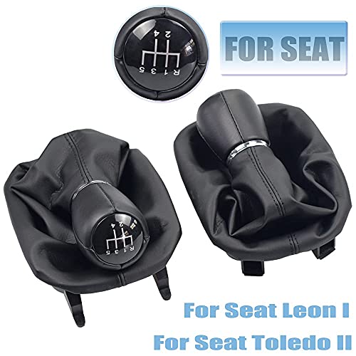 5 velocidades 12mm de cuero palanca de cambios con maletero para Seat Leon 1 MK1 para Toledo II MK2 Gait 1999-2005