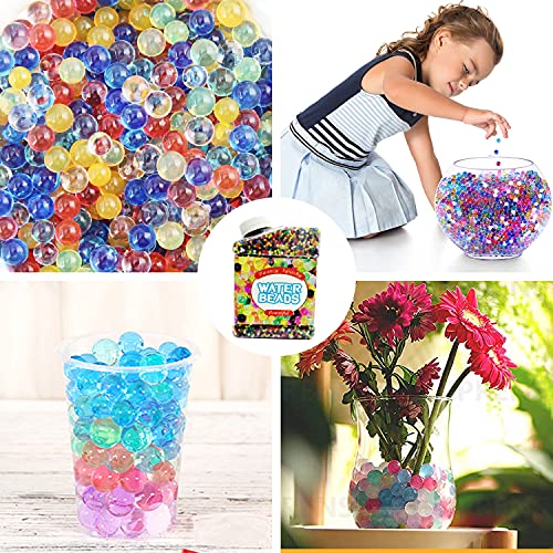 50000 Pcs Perlas de Agua de Gel, Bolas de Gel de Agua para Decoración, Bolas de Hidrogel para Niños no Toxicas, Cuentas de Gel de Agua, para Relleno de Florero Decoración de Plantas de Aqua