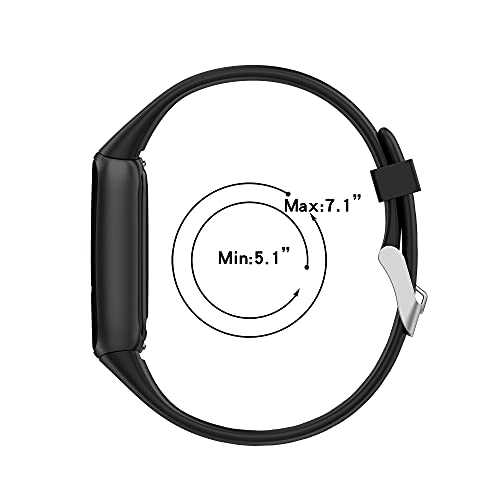 (6 unidades) de correas Chofit compatibles con correa Fitbit Luxe de repuesto clásica, correa deportiva de silicona suave, pulsera colorida para el monitor de actividad de lujo (pequeño, 6 A)