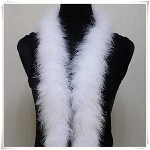 6ft Pluma De Marabu Para Noche Diva Fiesta De Te Boda -Blanco turkey marabou boa