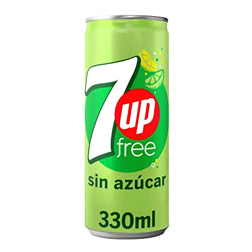 7Up Free Refresco De Lima Limón sin azúcar - Pack de 24 x 330g