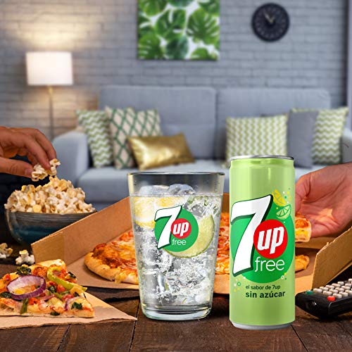 7Up Free Refresco De Lima Limón sin azúcar - Pack de 24 x 330g