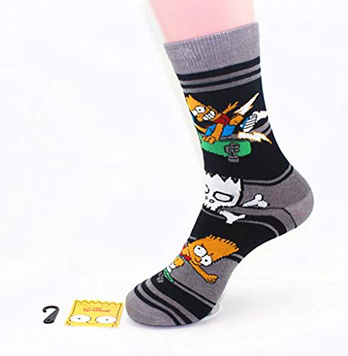 8 Pares De Calcetines Divertidos De Algodón Para Pareja, Novedad De La Familia Simpson, Calcetines Lindos, Calcetines Felices De Hip Hop, Calcetines De Streetwear