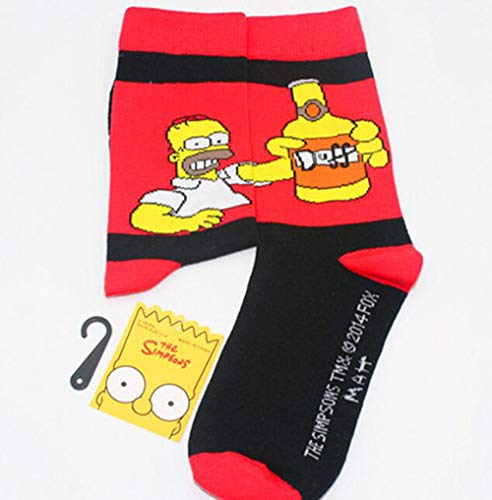 8 Pares De Calcetines Divertidos De Algodón Para Pareja, Novedad De La Familia Simpson, Calcetines Lindos, Calcetines Felices De Hip Hop, Calcetines De Streetwear