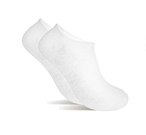 9 Pares Calcetines cortos Mujer hombre - calcetines tobillero unisex - calcetines hombre - calcetines mujer (40-46, Blanco invisible)
