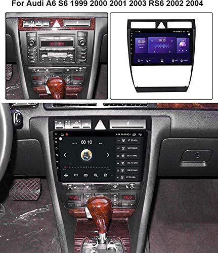 9 Pulgadas IPS Pantalla táctil Auto Sat Nav Car Stereo STC Online/Offline Map Map Multimedia Player GPS Head Unit NAVEGACIÓN Android Compatible para Audi A6 S6 1999-2003,8 Core 4G+WiFi 2+32GB