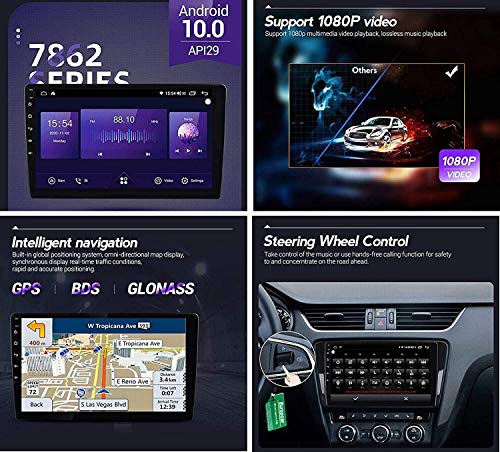 9 Pulgadas IPS Pantalla táctil Auto Sat Nav Car Stereo STC Online/Offline Map Map Multimedia Player GPS Head Unit NAVEGACIÓN Android Compatible para Audi A6 S6 1999-2003,8 Core 4G+WiFi 2+32GB