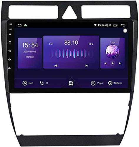 9 Pulgadas IPS Pantalla táctil Auto Sat Nav Car Stereo STC Online/Offline Map Map Multimedia Player GPS Head Unit NAVEGACIÓN Android Compatible para Audi A6 S6 1999-2003,8 Core 4G+WiFi 2+32GB