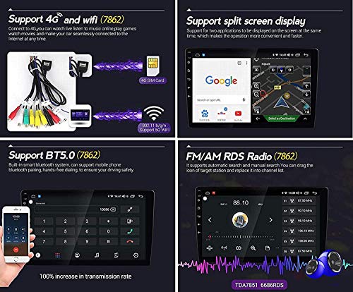 9 Pulgadas IPS Pantalla táctil Auto Sat Nav Car Stereo STC Online/Offline Map Map Multimedia Player GPS Head Unit NAVEGACIÓN Android Compatible para Audi A6 S6 1999-2003,8 Core 4G+WiFi 2+32GB