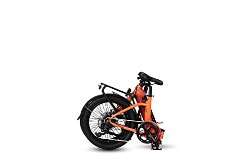9TRANSPORT E-Bike, Bicicleta Eléctrica Noa Plegable, 250W Motor, 25 km/h Batería 36V 10Ah, Color Coral