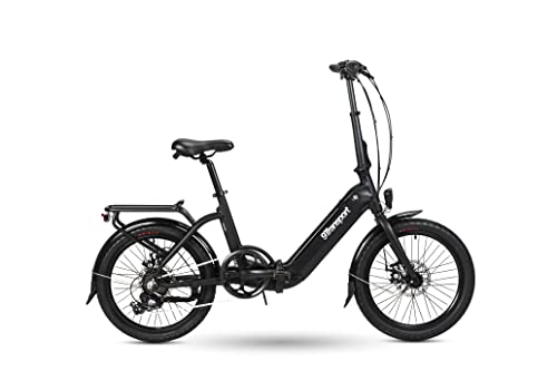 9TRANSPORT E-Bike, Bicicleta Eléctrica Noa Plegable, 250W Motor, 25 km/h Batería 36V 10Ah, Color Negro