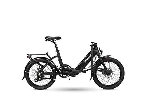 9TRANSPORT E-Bike, Bicicleta Eléctrica Noa Plegable, 250W Motor, 25 km/h Batería 36V 10Ah, Color Negro