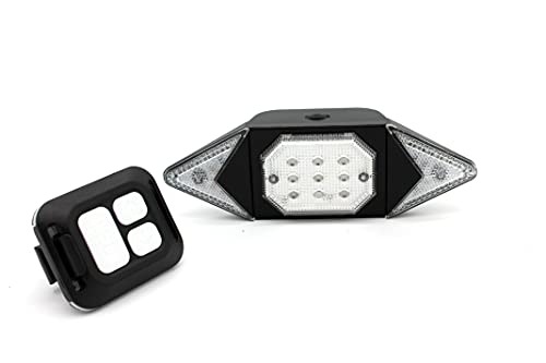 9Transport Luz Trasera RBL-46 para Bicicleta, batería 500 mAh, Recargable con USB, con Mando a Distancia.