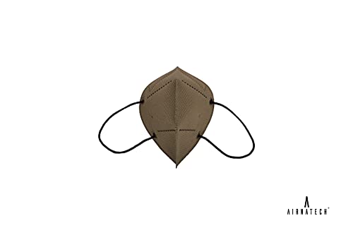 A AIRNATECH 5 Mascarillas AIR PLUS Beige – Alta Respirabilidad > 56% - Protección 99,9% (BFE) – Reutilizable 20 Lavados – Hasta 16 horas uso continuo - Certificación CE- Fabricada en España