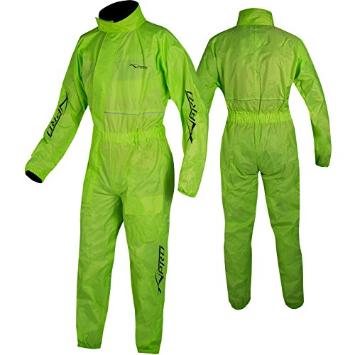 A-pro Mono impermeable para moto, fluorescente, 1 unidad, talla XXL