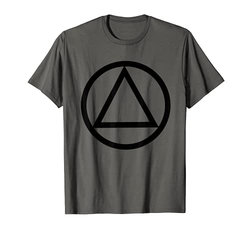 AA Sobriety Logo Triángulo Símbolo Clásico Simple Logo Camiseta