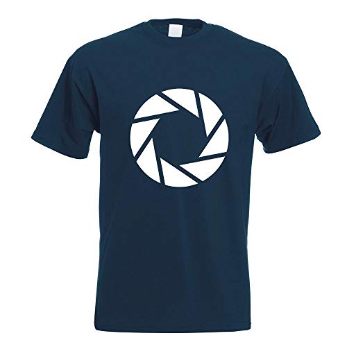 Aberture Science - Camiseta de manga corta, diseño de portal azul marino L
