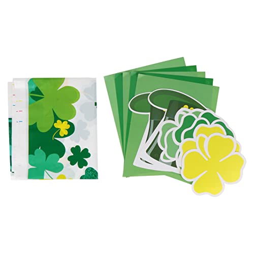 ABOOFAN S T. Patricks Day Decoration Lucky Banner Shamrocks and Sombrero Que Cuelga Guirnalda con Mantel Rectangular Trébol Partido Irlandés Decoración Interior ST. Patricks Day Party