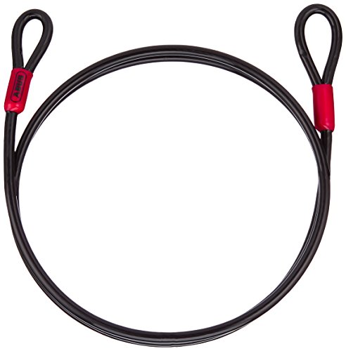 ABUS COBRA 12/120 Cable Acero antirrobo Moto, Negro