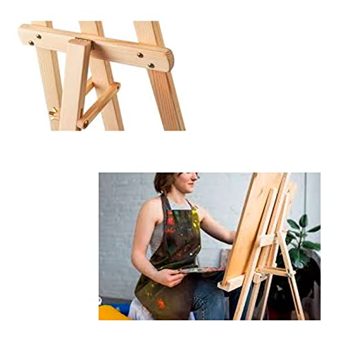Caballete de madera para pintar, regulable, 120 cm, tres patas, soporte de  lienzos para pinturas al óleo, acrílicas o exposición