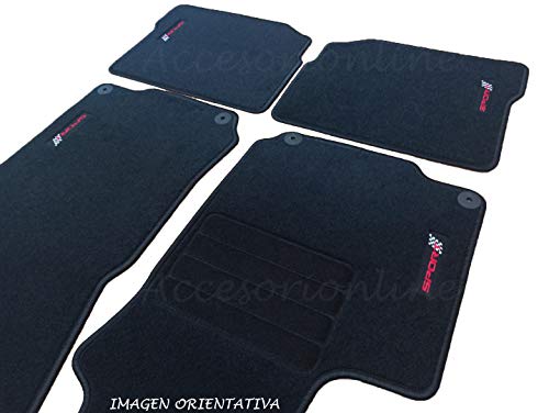 Accesorionline Alfombrillas para Seat Cordoba Todos los Modelos, alfombras a Medida - esterillas Anclajes Originales (Cordoba 2002-2008)