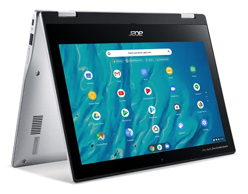 Acer Chromebook Spin 311 CP311-3H - Ordenador Portátil 2 en 1 Convertible y Táctil 11.6" HD IPS (MTK MT8183, 4GB RAM, 32GB eMMc, Mali-G72 MP3 Graphics, Chrome OS), PC Portátil Plata - QWERTY