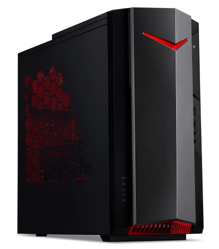 Acer Nitro 50 N50-620 - Ordenador de Sobremesa Gaming (Intel Core i5-11400F, 2,60 GHz, 16 GB RAM, 1 TB SSD, NVIDIA GeForce RTX 3060, Wi-Fi, Windows 10 Home) - PC Gaming Negro