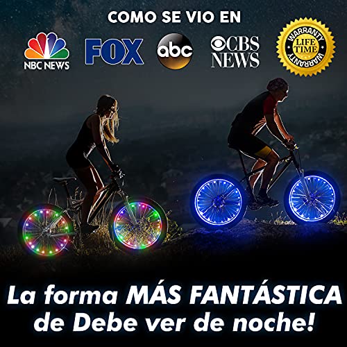 Activ Life Luces para Llantas de Bicicleta (1 Rueda, Rojas) Hot LED Bday Gift Ideas y Regalos para Navidad Diversión para Hombres, Mujeres, niños y Adolescentes