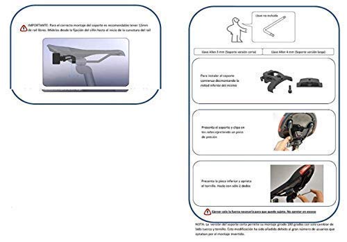 Add3D PARTS Soporte Luz Flare RT (Raíl Carbono)