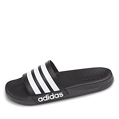 adidas Adilette Shower Stripes, Chanclas Hombre, Core Black Footwear White 01, 46 EU