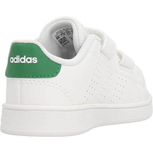 adidas Advantage I, Sneaker Unisex niños, Footwear White/Green/Grey, 27 EU