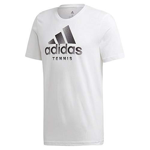 adidas Camiseta de Manga Corta para Hombre con Logo, Categoría Logo Tennis tee, Hombre, Color Blanco, tamaño XX-Large