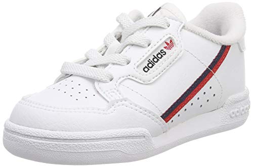 adidas Continental 80 J, Zapatillas de Deporte, Cloud White Scarlet Collegiate Navy, 36 EU