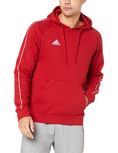 Adidas CORE18 Hoody Sudadera con Capucha, Hombre, Rojo (Rojo/Blanco), 3XL