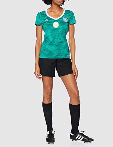 adidas DFB Away Jersey 2018 - Camiseta para Mujer, Todo el año, Camiseta de la selección Alemana de fútbol 2018, Mujer, Color EQT Green S16/White/Real Teal S10, tamaño XX-Small