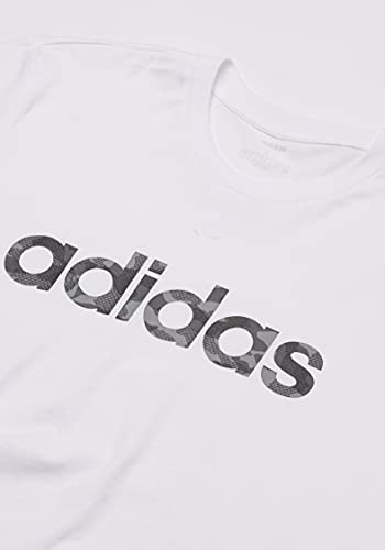 adidas E Camo Lin tee Camiseta de Manga Corta, Hombre, White, M