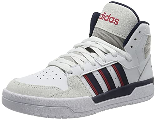 adidas ENTRAP Mid, Zapatillas de Baloncesto Hombre, FTWBLA/Maruni/Rojint, 45 1/3 EU