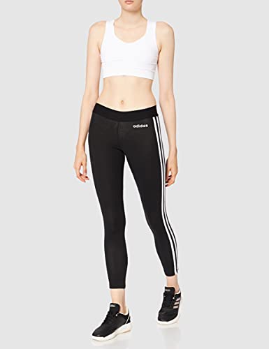 adidas Essentials 3 Bandas Tight Mallas, Mujer, Negro (Black/White), L