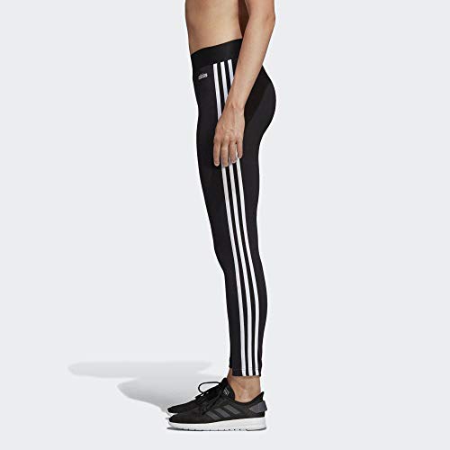 adidas Essentials 3 Bandas Tight Mallas, Mujer, Negro (Black/White), L