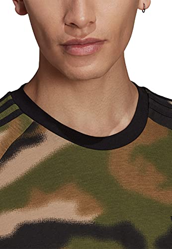 adidas GN1882 Camo AOP Cali T T-Shirt Mens Wild Pine/Multicolor/Black S