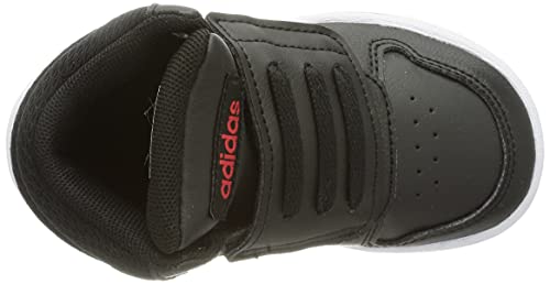 adidas Hoops Mid 2.0, Basketball Shoe Unisex bebé, Core Black/Footwear White/Vivid Red, 26 EU