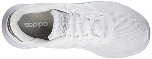 adidas Lite Racer 2.0, Road Running Shoe Mujer, Grey/Footwear White/Champagne Metallic, 40 EU