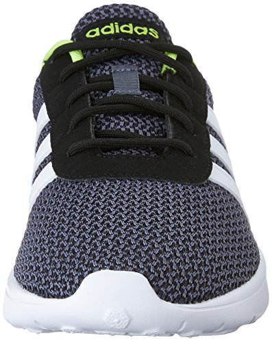 adidas NEO Lite Racer Lifestyle Runner Tenis para hombre, (negro, blanco, amarillo, (Core Black/White/Solar Yellow)), 42.5 EU