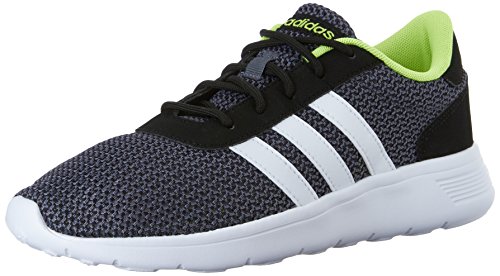 adidas NEO Lite Racer Lifestyle Runner Tenis para hombre, (negro, blanco, amarillo, (Core Black/White/Solar Yellow)), 42.5 EU