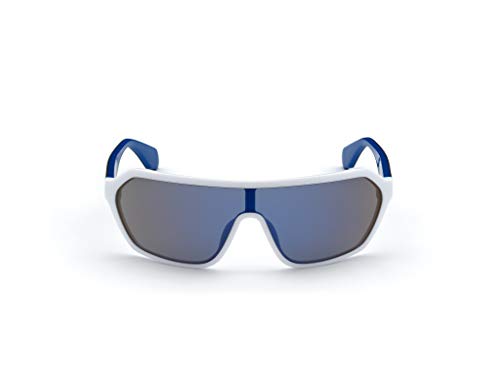 adidas OR0022 Gafas, White/BLU Mirror, 00 Unisex Adulto