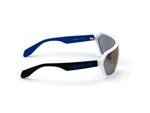 adidas OR0022 Gafas, White/BLU Mirror, 00 Unisex Adulto