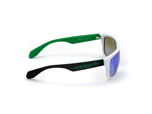 adidas OR0023 Gafas, White/Green Mirror, 59 para Hombre